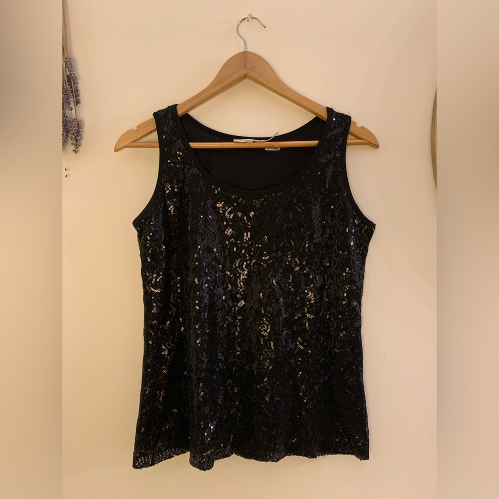 Vintage Calvin Klein sequin party top